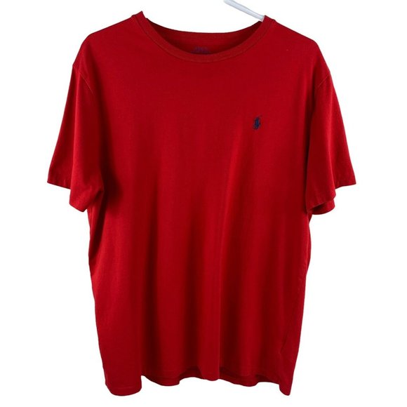 Vintage Polo Ralph Lauren Single Stitch Prep Yacht Frat Red Spring T-Shirt Men L - Picture 9 of 12